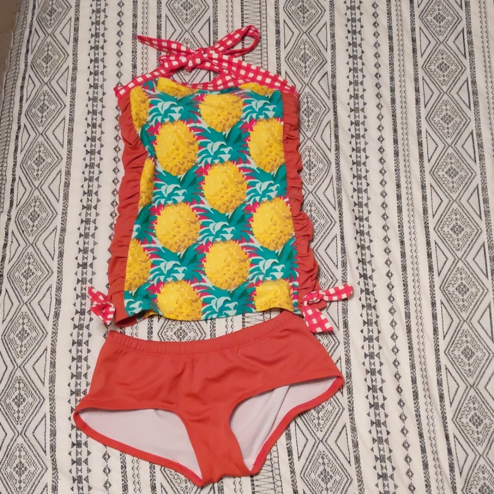 Lime Ricki Women's Pineapple Tankini + Bottom Set